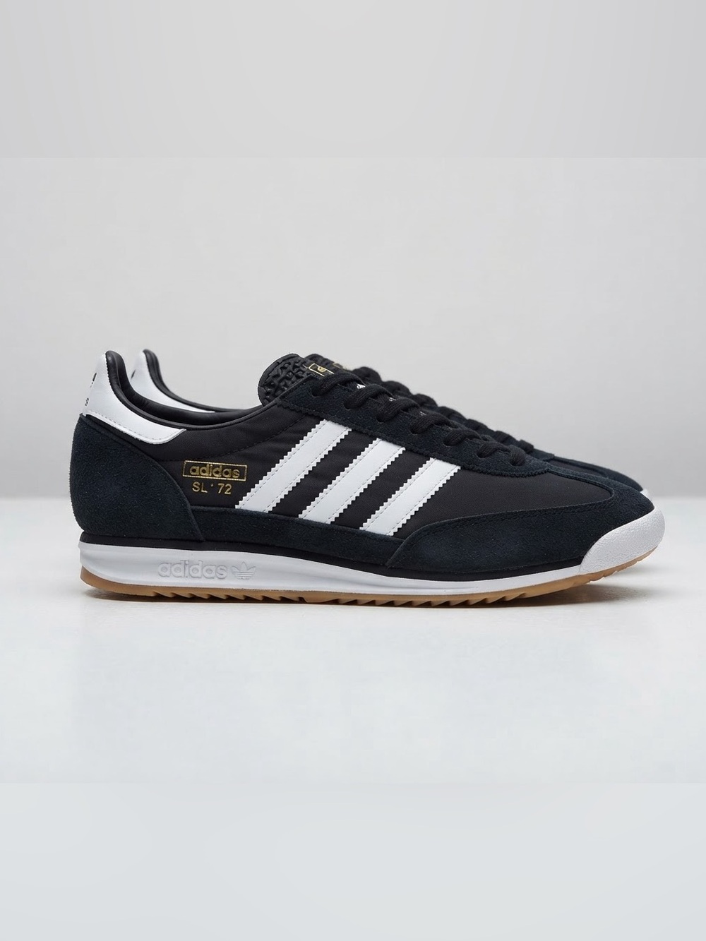 adidas SL 72 Men’s Sneakers in Black, White & Gum size 10